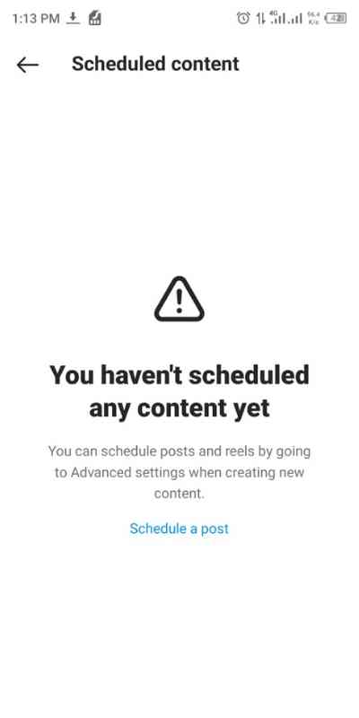 Content schedule in insta pro apk